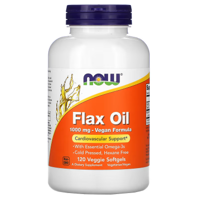 Now Flax Oil 1,000 mg, 120 Veggie Softgels