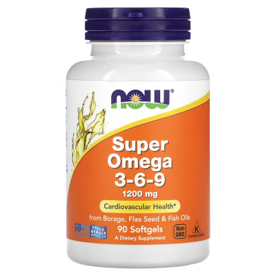 Now Super Omega 3-6-9, 1,200 mg, 90 Softgels