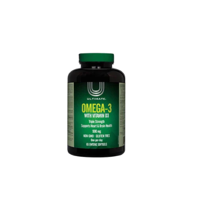 Ultimate Omega-3 900mg with Vitamin D3 Softgel’s 65’s
