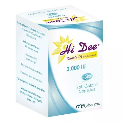 Hi Dee Vitamin D3 2000 IU Soft Gelatin Capsules 30's