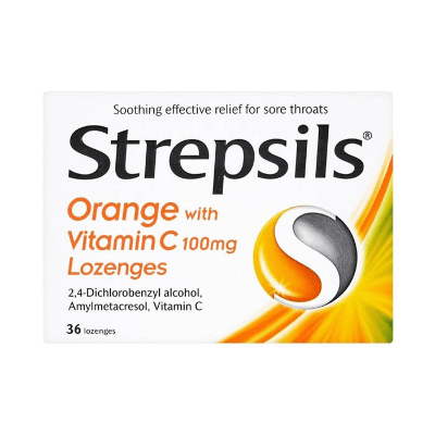 Strepsils Orange &Vitamin C Lozenges 36s