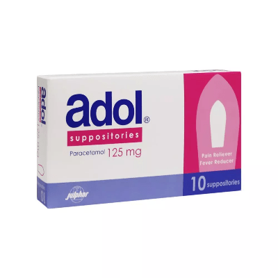 Adol Paracetamol 125 mg Suppositories 10's