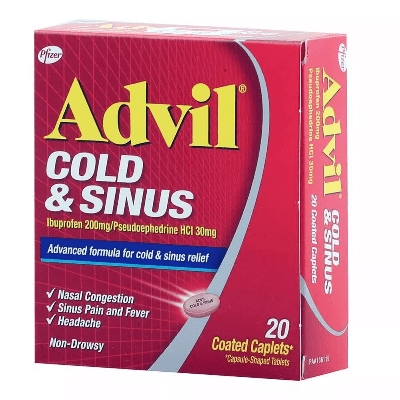 Advil Cold & Sinus Caplet 20's