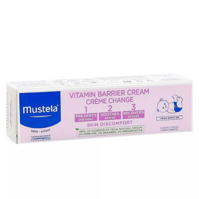 Mustela 1 2 3 Vitamin Barrier Baby Nappy Cream 50 mL