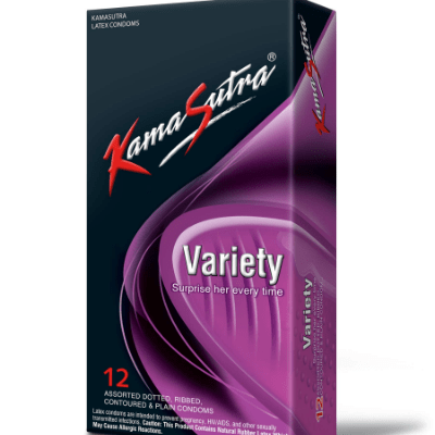 Kamasutra Dotted Condoms Assorted 12pcs