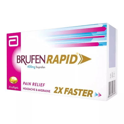 Brufen Rapid 400 mg Softgels 20's