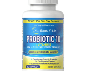 Puritan’s Pride Probiotic 10 with Vitamin D, 60 Capsules